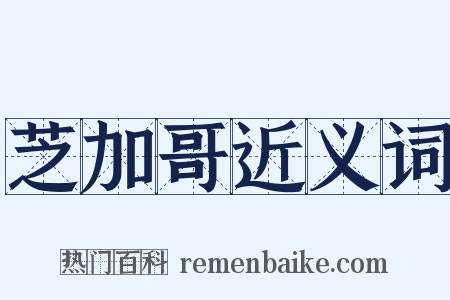 芝加哥近义词是什么意思的图片